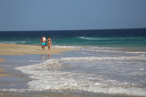 Miles of empty beaches on Cape Verde