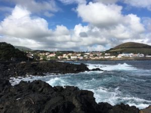 Volcanic beach on the pretty island of Terceira